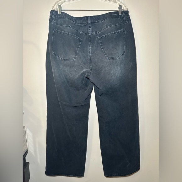 RSQ Classic Charcoal Low Rise Loose Straight Wide Leg Denim Jeans Size 32 - Picture 12 of 16